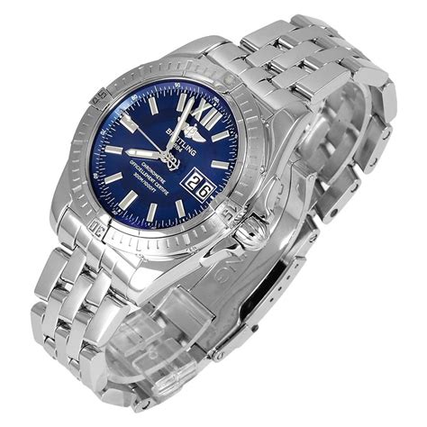 breitling galactic 41 mm|Breitling galactic 41 blue dial.